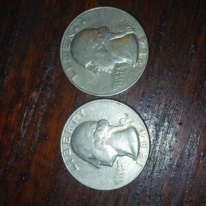 1984  US Liberty Quarter Coins.  With WASHINGTON FACING RIGHT.